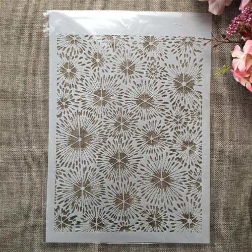Schablonen zum Malen auf Holz, A4, 29 cm, Sommerblumen, Textur, wiederverwendbare Zeichenvorlagen, Schablonen zum Malen an der Wand, Kartenherstellung, Heimdekoration, 29 cm Schablonen zum Malen auf Holz, A4, 29 cm, Sommerblumen, Textur, wiederverwendbare Zeichenvorlagen, Schablonen zum Malen an der Wand, Kartenherstellung, Heimdekoration, 29 cm von MANGOUSONG