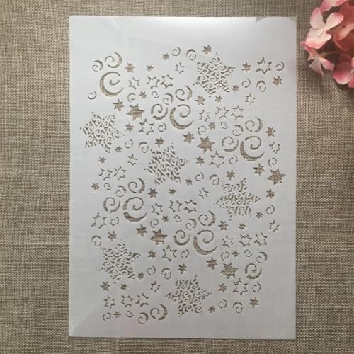 Schablonen zum Malen auf Holz, A4, 29 cm, Sterne, Schneeflocke, wiederverwendbare Zeichenvorlagen, Schablonen zum Malen an der Wand, Kartenherstellung, Heimdekoration, 29 cm Schablonen zum Malen auf Holz, A4, 29 cm, Sterne, Schneeflocke, wiederverwendbare Zeichenvorlagen, Schablonen zum Malen an der Wand, Kartenherstellung, Heimdekoration, 29 cm von MANGOUSONG