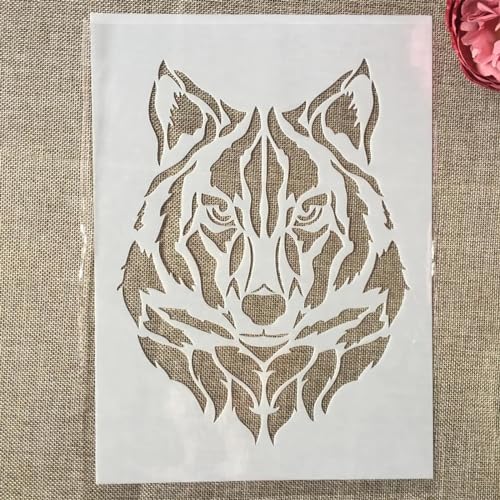 Schablonen zum Malen auf Holz, A4, 29 cm, Wilder Wolf, wiederverwendbare Zeichenschablonen zum Malen an der Wand, Kartenherstellung, Heimdekoration, Stil A Schablonen zum Malen auf Holz, A4, 29 cm, Wilder Wolf, wiederverwendbare Zeichenschablonen zum Malen an der Wand, Kartenherstellung, Heimdekoration, Stil A von MANGOUSONG