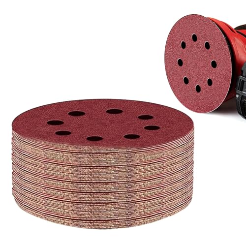 MANICAF 50 Stück Schleifpapier 125mm Klett, Schleifscheiben 125mm Klett Körnung 220, Profi 125 Schleifpapier Exzenterschleifer Rund 8 Loch für Holz, Metall und Farbe MANICAF 50 Stück Schleifpapier 125mm Klett, Schleifscheiben 125mm Klett Körnung 220, Profi 125 Schleifpapier Exzenterschleifer Rund 8 Loch für Holz, Metall und Farbe von MANICAF
