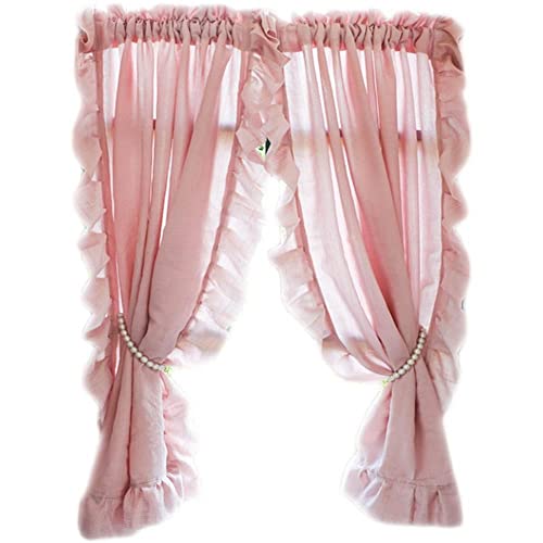 MANQILE Europäische rosa Gardinen für Wohnzimmer Mädchen Schlafzimmer Voile Vorhang mit Rüschen Tüll Hintergrund Vorhang Fenster Screening MANQILE Europäische rosa Gardinen für Wohnzimmer Mädchen Schlafzimmer Voile Vorhang mit Rüschen Tüll Hintergrund Vorhang Fenster Screening von MANQILE