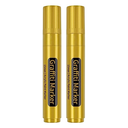 2 x Marker, Farbmarker, 15 mm breite Spitze, große Acrylmalstifte zum Zeichnen, Basteln, Schreiben und Zeichnen, Acrylfarben-Marker 2 x Marker, Farbmarker, 15 mm breite Spitze, große Acrylmalstifte zum Zeichnen, Basteln, Schreiben und Zeichnen, Acrylfarben-Marker von MANZURE