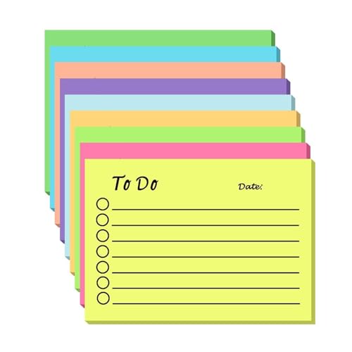 9 x Haftnotizen, 10,2 x 6,9 cm, farbige Haftnotizen, breit liniert, Taschen-Notizblöcke, selbstaschend, 50 Blatt/Block, Haftnotizen mit Linien, Haftnotizen für Bücher, niedliche Haftnotizen, 7,6 x 7,6 9 x Haftnotizen, 10,2 x 6,9 cm, farbige Haftnotizen, breit liniert, Taschen-Notizblöcke, selbstaschend, 50 Blatt/Block, Haftnotizen mit Linien, Haftnotizen für Bücher, niedliche Haftnotizen, 7,6 x 7,6 von MANZURE