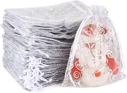 MAOOY 100PCS Goldener Organzasäckchen, 17X23cm Druck Organzabeutel,Organza Säckchen mit Kordelzug,Geschenktüten Schmuckbeutel für Hochzeit Geburtstag Party,Wiederverwendbar Geschenksäckchen MAOOY 100PCS Goldener Organzasäckchen, 17X23cm Druck Organzabeutel,Organza Säckchen mit Kordelzug,Geschenktüten Schmuckbeutel für Hochzeit Geburtstag Party,Wiederverwendbar Geschenksäckchen von MAOOY
