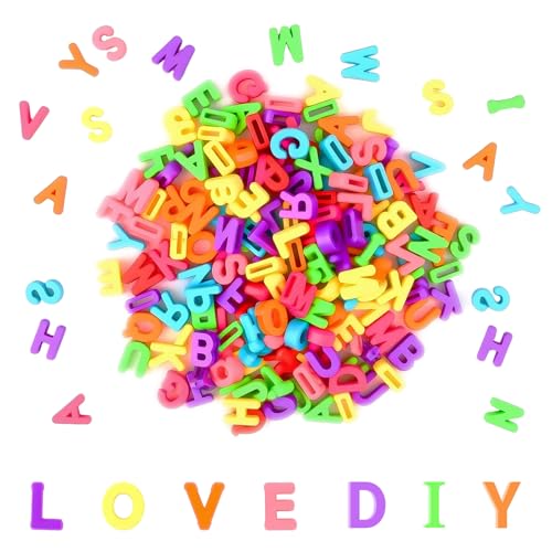 Buchstabenperlen 400 Stück,Bunte Alphabet Perlen, Buchstaben Perlen für Armbänder Buchstaben für Basteln DIY Armbänder Halsketten Handwerk von MAOSHYMS