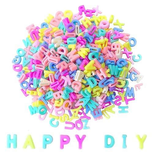 Buchstabenperlen 400 Stück,Bunte Alphabet Perlen, Buchstaben Perlen für Armbänder Buchstaben für Basteln DIY Armbänder Halsketten Handwerk von MAOSHYMS