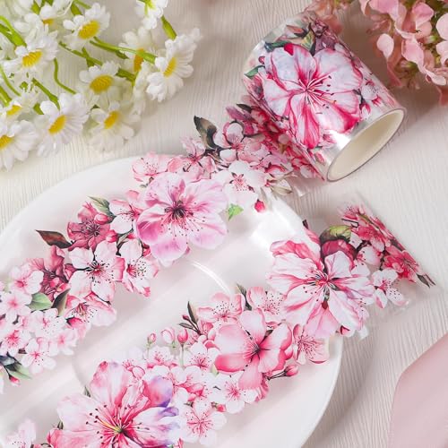 MAOSHYMS Blumen PET Washi Tape, Blume Dekoratives Klebeband,Blumen Masking Tape, Buntes Blumenklebeband, Blumen Washitape Sticker für DIY Handwerk Journals Planner Scrapbooking Verpackung (C) von MAOSHYMS