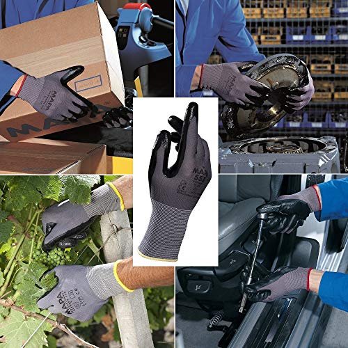 MAPA Professional Ultrane 553 – Nitrilhandschuhe für mechanischen Schutz in der Automobilindustrie, bei Behörden, am Bau und in anderen allgemeinen Bereichen, schwarz, Größe 9 (1 Paar), Schutzhandschuhe von MAPA Professionnel