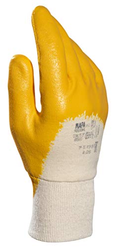 Mapa Professional Titan 397 – Nitrilhandschuhe für schwere Arbeiten in der Automobil- und Baubranche, gelb, Größe 10 (1 Paar), Schutzhandschuhe von MAPA Professionnel