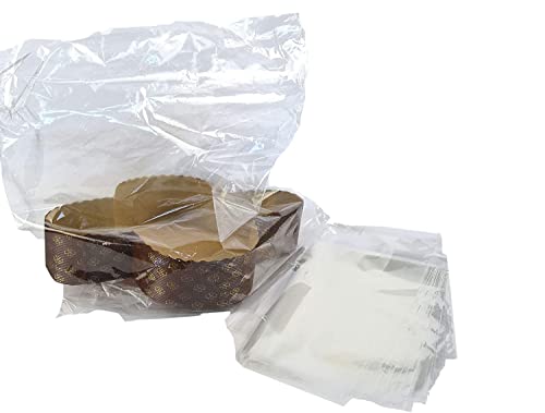 MAQA 50 Stück Transparente Lebensmittelbeutel 35x43 und 40x48 cm aus Polypropylen, Beutel für Ostertaube Panettone und Pandoro 32X38 cm MAQA 50 Stück Transparente Lebensmittelbeutel 35x43 und 40x48 cm aus Polypropylen, Beutel für Ostertaube Panettone und Pandoro 32X38 cm von MAQA