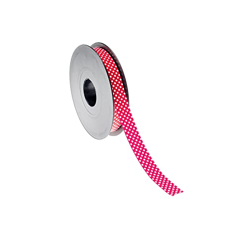 MAQA Geschenkband 20 mm x 100 m, bunte Bänder für Schleifen und Schleifen, Schleifenband für Hochzeit, Dekoratives Gastgeschenk Rot mit Punkten MAQA Geschenkband 20 mm x 100 m, bunte Bänder für Schleifen und Schleifen, Schleifenband für Hochzeit, Dekoratives Gastgeschenk Rot mit Punkten von MAQA