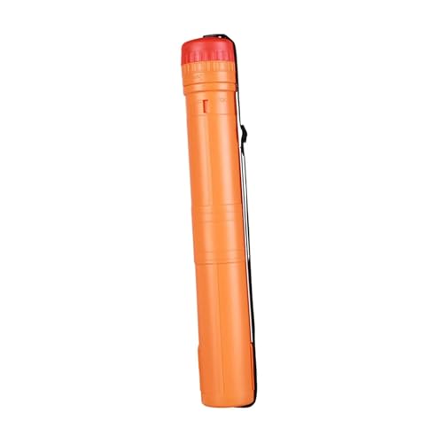 MAQDDO Malrohr Erweiterbares Posterrohr mit Schultergurt, rundes Gehäuse, Teleskop-Kunstmalereirohr, Zeichenrohrzubehör Zur Aufbewahrung von Gemälden(Orange) von MAQDDO