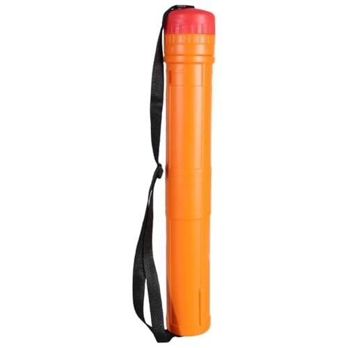 MAQDDO Malrohr Zeichenrohr, erweiterbares Posterrohr mit verstellbarem Schultergurt, rundes Tragerohr, Malrohr Zur Aufbewahrung von Gemälden(Orange) von MAQDDO
