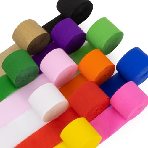 MAQIHAN Party Krepppapier Bunt - 12 Rollen 984ft Crepe Papier Bunte Bänder Karneval Ostern Maifest Oktoberfest Martinstag Weihnachten Silvester Luftschlangen Geburtstag Hochzeit Babyparty Party Deko MAQIHAN Party Krepppapier Bunt - 12 Rollen 984ft Crepe Papier Bunte Bänder Karneval Ostern Maifest Oktoberfest Martinstag Weihnachten Silvester Luftschlangen Geburtstag Hochzeit Babyparty Party Deko von MAQIHAN