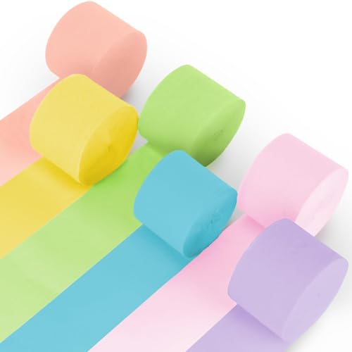 MAQIHAN Party Krepppapier Bunt - 6 Rollen 492ft Crepe Papier Luftschlangen Pastell Bunte Bänder Karneval Ostern Muttertag Maifest Oktoberfest Weihnachten Silvester Luftschlangen Geburtstag Party Deko MAQIHAN Party Krepppapier Bunt - 6 Rollen 492ft Crepe Papier Luftschlangen Pastell Bunte Bänder Karneval Ostern Muttertag Maifest Oktoberfest Weihnachten Silvester Luftschlangen Geburtstag Party Deko von MAQIHAN