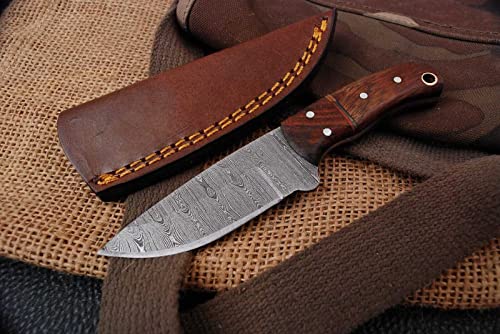 Damast Messer Damaszener Stahl Jagd Jagdmesser Knife Damascus Hunting 6168EA von MAQSON