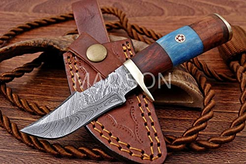 Damast Messer Damaszener Stahl Jagd Jagdmesser Knife Damascus Hunting 701EA von MAQSON