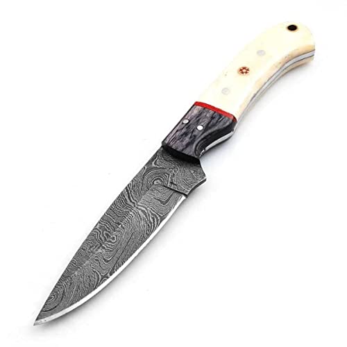Damast Messer Damaszener Stahl Jagd Jagdmesser Knife Damascus Hunting 734EA von MAQSON