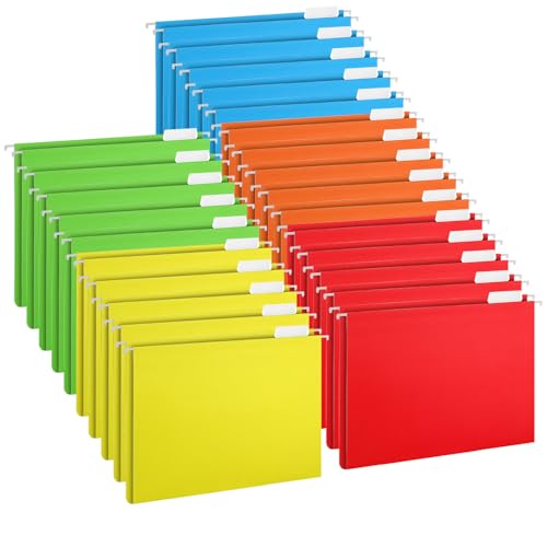 Hängemappen, Briefgröße, Hängetasche, 5 ausgewählte Farben, Aktenordner für Aktenschrank, Büro, Zuhause, 25 Stück Hängemappen, Briefgröße, Hängetasche, 5 ausgewählte Farben, Aktenordner für Aktenschrank, Büro, Zuhause, 25 Stück von MAQUITA