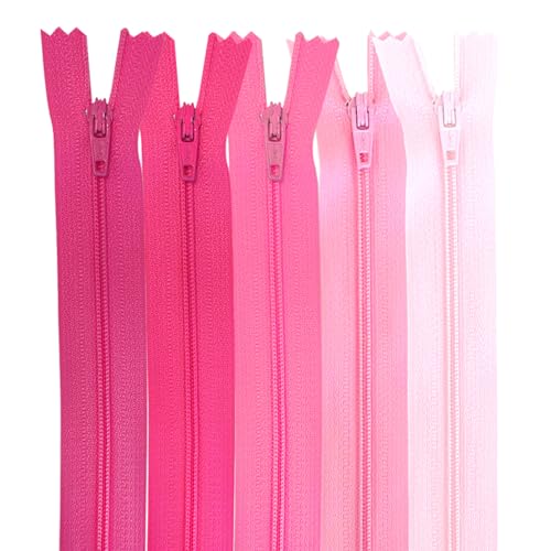 MARARDI [Packung 5] Reißverschlüssen [Rosen] Nylon [14 cm] Nähen und Basteln zum Kleidung Taschen Stoff für Nähmaschine Patchwork Plastik Baumwolle Zipper mit Metallreißverschluss von MARARDI
