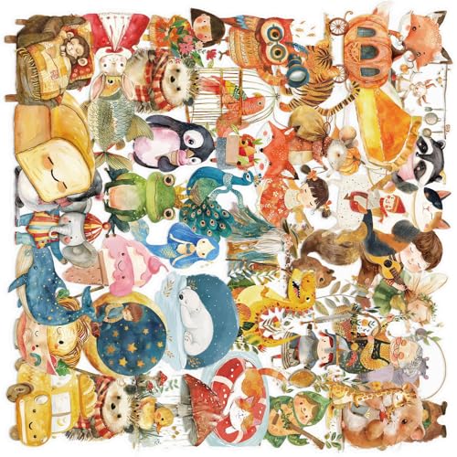 50 Blatt Belohnungsaufkleber, Scrapbooking, Gepäck-Aufkleber, Feen, Märchen, Aquarell, für Handy, Laptop, Feen, Märchen, Aquarell, ästhetisch, dekorativ von MARCBUSE