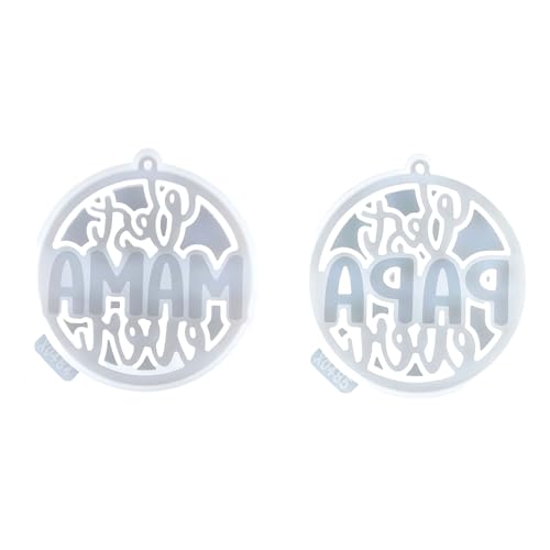 Set Von 2 Silikon Runden Ringen Schlüsselbund Schimmel Keyring Anhänger Schimmelpilze Festival Dekorationen Formen Schmuckherstellung Vorräte von MARCBUSE