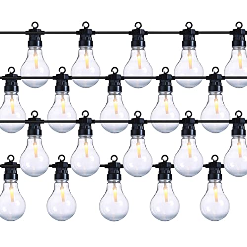 LED Lichterkette - 20 warmweiße Filament LED - L: 9,5m - koppelbar bis 100 LED - Trafo - für Außen (Erweiterung 9,5m) von MARELIDA