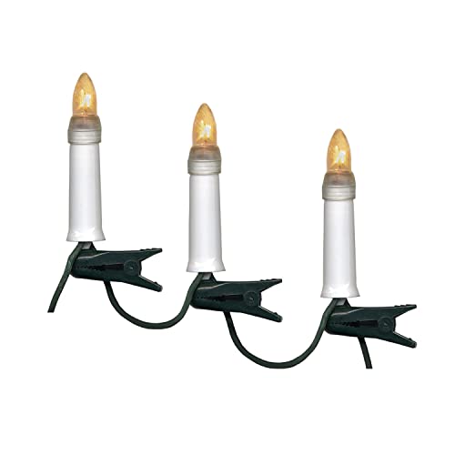 MARELIDA Kerzenlichterkette - Baumkerzen - warmweiße Glühlampen - E10 Fassung - Ring - für Außen (12.0m - 25 Kerzen) von MARELIDA