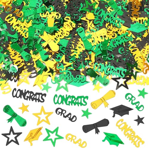 MARFOREVER Abschluss-Konfetti-Dekorationen, 2025 Schwarz Gold Grün Party Tischkonfetti für 2025 Abschlussfeier Themenveranstaltungen Klasse 2025 Supplies Congrats Grad 2025 Party Dekorationen MARFOREVER Abschluss-Konfetti-Dekorationen, 2025 Schwarz Gold Grün Party Tischkonfetti für 2025 Abschlussfeier Themenveranstaltungen Klasse 2025 Supplies Congrats Grad 2025 Party Dekorationen von MARFOREVER