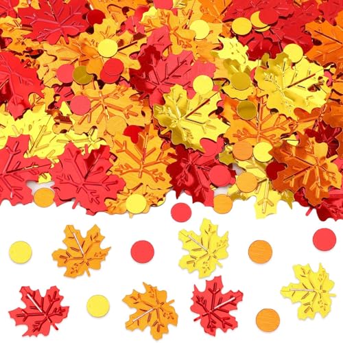 MARFOREVER Ahornblatt-Glitzer-Konfetti, Thanksgiving Metallfolie Konfetti Pailletten Streusel Tischstreuer Mittelstück für Herbst Thanksgiving Party Supplies Dekorationen MARFOREVER Ahornblatt-Glitzer-Konfetti, Thanksgiving Metallfolie Konfetti Pailletten Streusel Tischstreuer Mittelstück für Herbst Thanksgiving Party Supplies Dekorationen von MARFOREVER