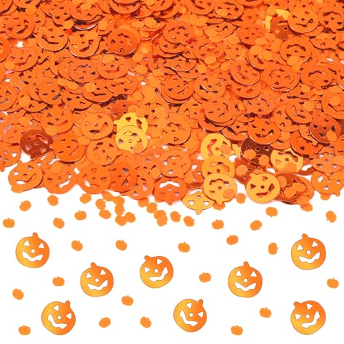 MARFOREVER Halloween Glitzer Konfetti Tischdekorationen, Orange Kürbis Streukonfetti Party Tischdekoration Gemischte Größe Kürbis Streusel für Halloween Party Supplies MARFOREVER Halloween Glitzer Konfetti Tischdekorationen, Orange Kürbis Streukonfetti Party Tischdekoration Gemischte Größe Kürbis Streusel für Halloween Party Supplies von MARFOREVER