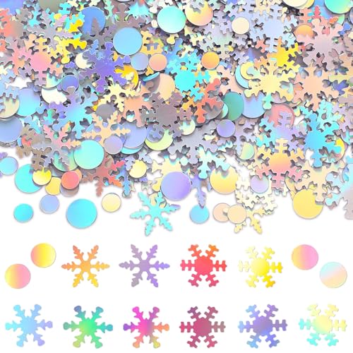 MARFOREVER Schillerndes Schneeflocken-Glitzer-Konfetti, Laser-Silber, Tischdekoration, Weihnachts-Streuparty, Winterwunderland, Frozen Sprinkle, Hochzeit, Schnee-Konfetti MARFOREVER Schillerndes Schneeflocken-Glitzer-Konfetti, Laser-Silber, Tischdekoration, Weihnachts-Streuparty, Winterwunderland, Frozen Sprinkle, Hochzeit, Schnee-Konfetti von MARFOREVER