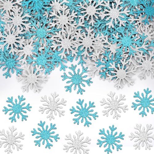 MARFOREVER Weihnachts-Schneeflocken-Glitzerkonfetti, silber-blaues Schneeflocken-Konfetti, Schneestreusel, Winter-Wunderland-Party-Tischdekoration für Hochzeitsbedarf, Weihnachtsfeier-Dekorationen MARFOREVER Weihnachts-Schneeflocken-Glitzerkonfetti, silber-blaues Schneeflocken-Konfetti, Schneestreusel, Winter-Wunderland-Party-Tischdekoration für Hochzeitsbedarf, Weihnachtsfeier-Dekorationen von MARFOREVER