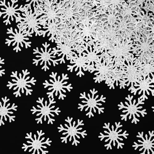 MARFOREVER Weihnachtsschneeflocken-Glitzerkonfetti, silbernes Schneeflocken-Papier-Konfetti, Schneestreusel, Winterwunderland, Party, Tischdekoration, Hochzeitsbedarf, Weihnachtsfeier-Dekorationen MARFOREVER Weihnachtsschneeflocken-Glitzerkonfetti, silbernes Schneeflocken-Papier-Konfetti, Schneestreusel, Winterwunderland, Party, Tischdekoration, Hochzeitsbedarf, Weihnachtsfeier-Dekorationen von MARFOREVER