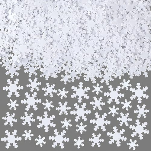 MARFOREVER Weiße Schneeflocken Glitzer Konfetti Tischdekorationen Weihnachten Schneeflocke Streukonfetti Winter Party Streuseln Wunderland Frozen Party Hochzeit Schnee Pailletten MARFOREVER Weiße Schneeflocken Glitzer Konfetti Tischdekorationen Weihnachten Schneeflocke Streukonfetti Winter Party Streuseln Wunderland Frozen Party Hochzeit Schnee Pailletten von MARFOREVER