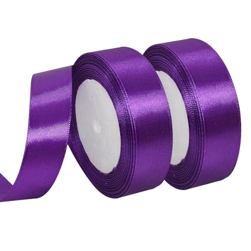 MARTCATO Satinband Lila 2 Rollen, 20 mm Breit Schleifenband Lila Dekoband, 46 Meters Geschenkband Breit Schleifenband Hochzeit Taufe Geschenkverpackung Bastelarbeiten Deko Party Geburtstag Band MARTCATO Satinband Lila 2 Rollen, 20 mm Breit Schleifenband Lila Dekoband, 46 Meters Geschenkband Breit Schleifenband Hochzeit Taufe Geschenkverpackung Bastelarbeiten Deko Party Geburtstag Band von MARICATO