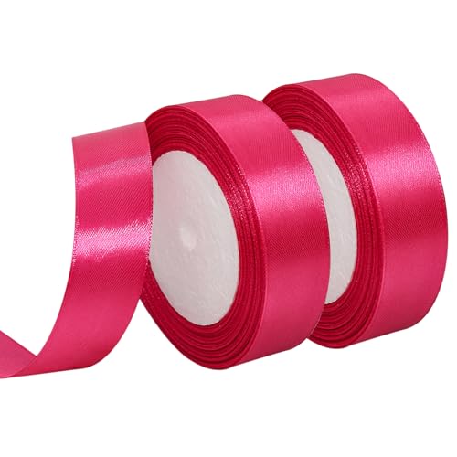 MARTCATO Satinband Rosenrot 2 Rollen, 25 mm Breit Schleifenband Rosenrot Dekoband, 46 Meters Geschenkband Breit Schleifenband Hochzeit Taufe Geschenkverpackung Deko Party Geburtstag Band MARTCATO Satinband Rosenrot 2 Rollen, 25 mm Breit Schleifenband Rosenrot Dekoband, 46 Meters Geschenkband Breit Schleifenband Hochzeit Taufe Geschenkverpackung Deko Party Geburtstag Band von MARICATO