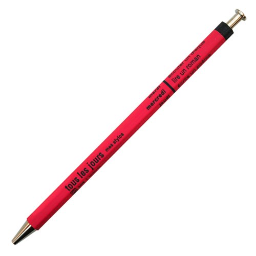 MARK´S Days Tous les Jours Kugelschreiber aus Holz und Metall in der Farbe Pink mit einer 0,5mm Spitze, DAY-BP1-PK von MARK'S(マークス)