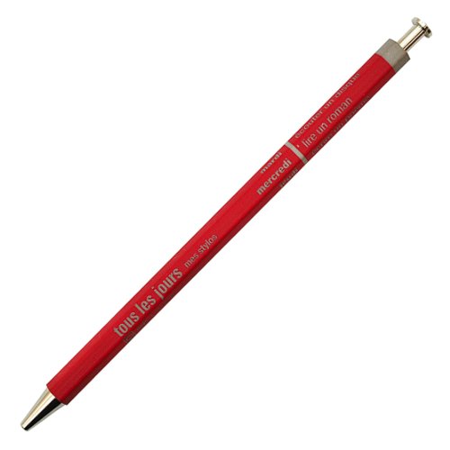 MARK´S Days Tous les Jours Kugelschreiber aus Holz und Metall in der Farbe Rot mit einer 0,5mm Spitze, DAY-BP1-RE MARK´S Days Tous les Jours Kugelschreiber aus Holz und Metall in der Farbe Rot mit einer 0,5mm Spitze, DAY-BP1-RE von MARK'S(マークス)