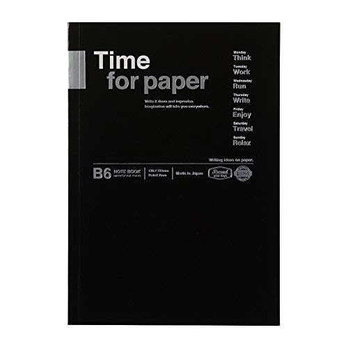 MARK´S Time for Paper Notizbuch aus Papier in der Farbe Schwarz 72 Seiten B6, Maße: 12,8cm x 18,2cm, TFP-NB02-BK von MARK´S