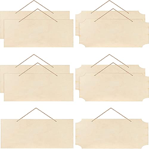 MARKELL 10 Stück, unfertig, hängend, aus Holz, rechteckig, weiß, Holzschild, Banner mit Seilen für Brandmalerei, Schreiben MARKELL 10 Stück, unfertig, hängend, aus Holz, rechteckig, weiß, Holzschild, Banner mit Seilen für Brandmalerei, Schreiben von MARKELL