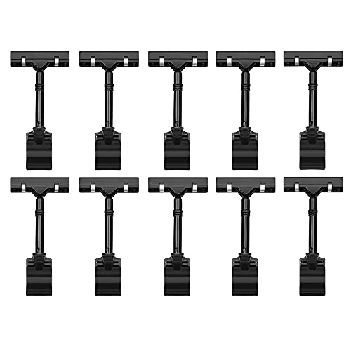 MARKELL 10 Stück verstellbare Kunststoff-Schild-Clips mit doppeltem Kopf zum Anklippen, Preisschild zur Wiederverwendung, drehbar für das Geschäft MARKELL 10 Stück verstellbare Kunststoff-Schild-Clips mit doppeltem Kopf zum Anklippen, Preisschild zur Wiederverwendung, drehbar für das Geschäft von MARKELL