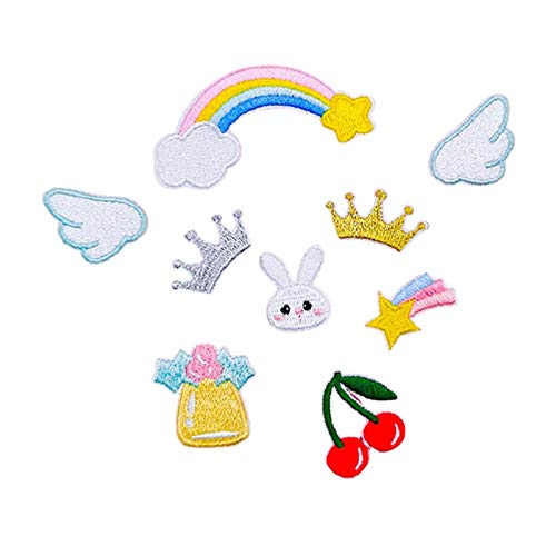 MARKELL 30 Stück, niedliches Zubehör, selbstklebend, aus Stoff, japanische Stickerei, Sticker, dekorativ von MARKELL