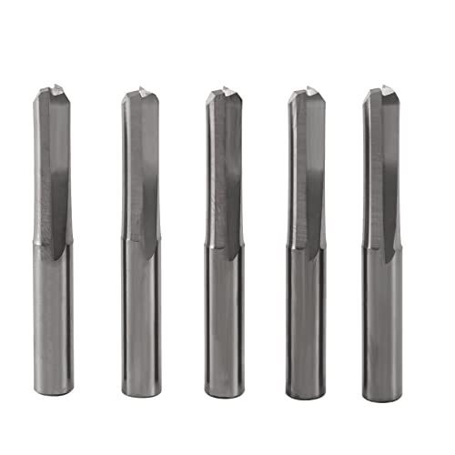 MARKELL 5 Stück 6 mm 22 mm Doppelschneide, gerade, gerade, feine Fräser, 2 Flöten, CNC, gerader Schnitt, aus Wolframstahl, wenig für die Holzbearbeitung von MARKELL