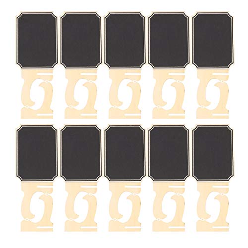 MARKELL Packung mit 20 Mini-Schreibtafeln mit Ständer, Staffeleien, kleine Kartons, rechteckig, Tafel für Hochzeiten, Partys, Geburtstage, Lebensmittel-Etiketten, Tischnummern von MARKELL