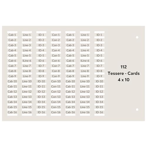 MarketConnect Card Kabelmarkierungen 4 x 10 mm • PVC FLAT 0,5 mm • 2800 Stück (112 × 25 Karte) • Für Flachtuben 0,5 mm • Kompatibel mit Code 42090B Cembre • Weiß • Reduziert von MARKETCONNECT