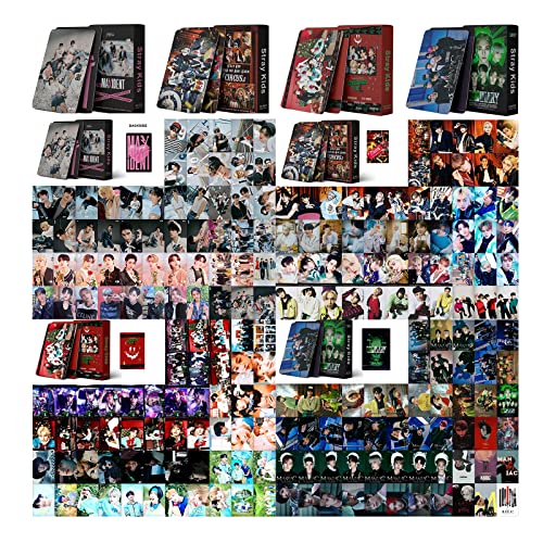 MARKIF Stray Kids Merch 220 Stück Stray Kids Lomo Karte 2022 New Album Stray Kids Photocard Kpop Merchandise von MARKIF