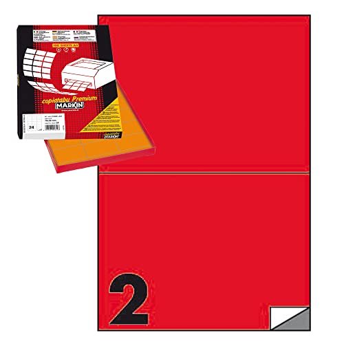Fjodorowitsch Markin 210 C509ro Rechteck Permanent Rot 200pièce (S) Etikett selbstklebend – Etiketten auto-collantes (rot, Rechteck, permanent, A4, Zellstoff, 70 g/m²) von MarkIn