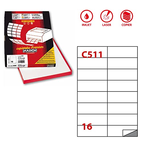 Markin – 210 °C511 Etiketten, weiß von MarkIn