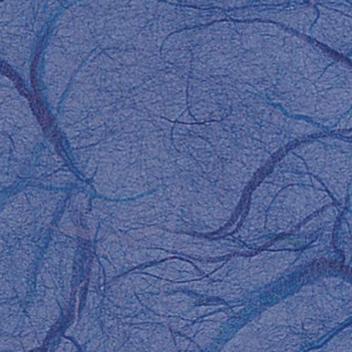 MARPAJANSEN Faserseide - Naturpapier aus Maulbeerbaumfasern - (22,5 x 32,5 cm, 25 Bogen, 25 g/m²) - Mittelblau von MARPAJANSEN